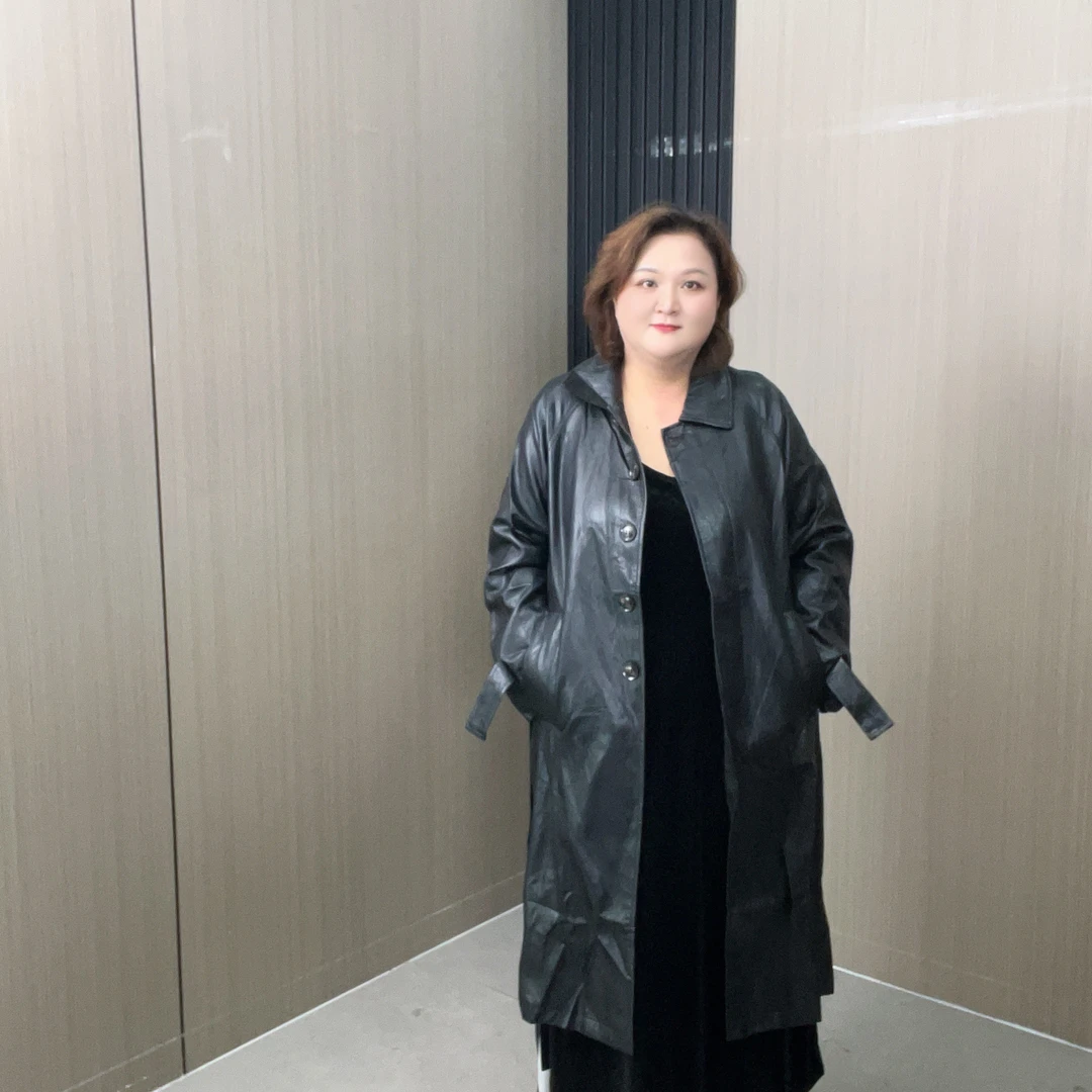 【乔姐严选0027】秋冬季口袋常规落肩袖POLO领皮衣女款套装
