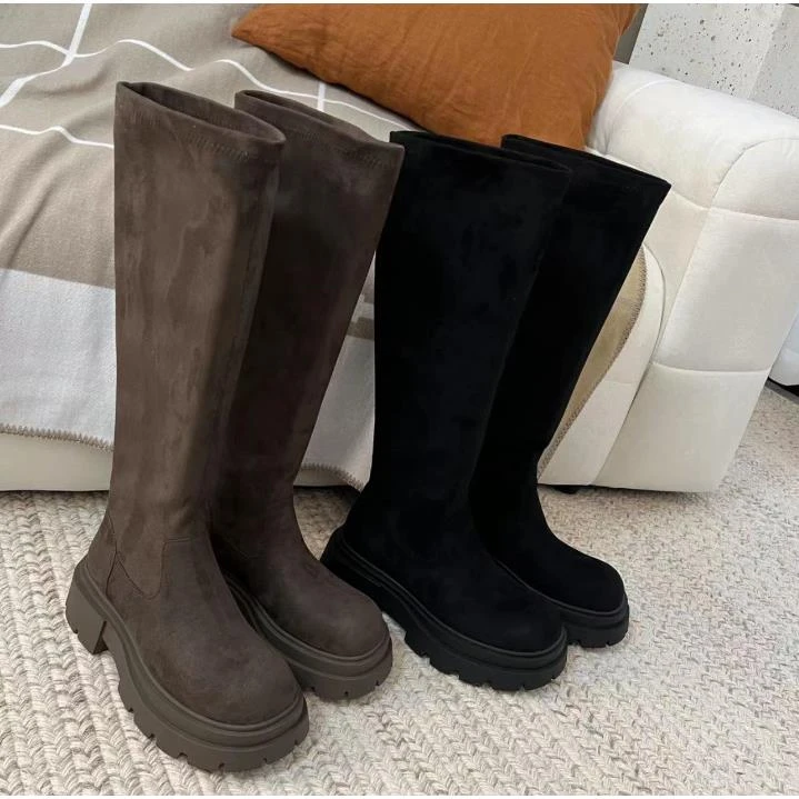 【HeiPa】安暖家潮流不掉筒显瘦百搭长靴粗跟不过膝骑士时尚XCXA69