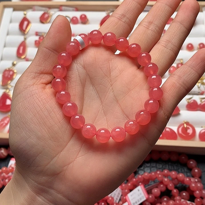 菱锰矿（红纹石）手绳未镶嵌