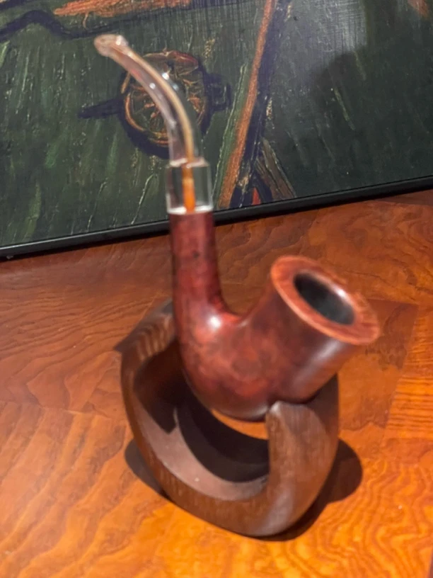铜标GBD葫芦斗型大弯烟斗透明亚克力斗嘴