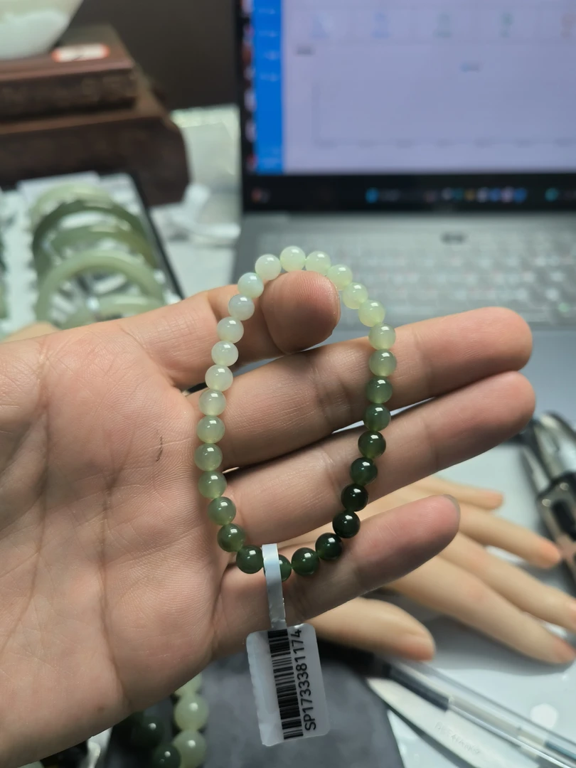 和田玉手串无镶嵌