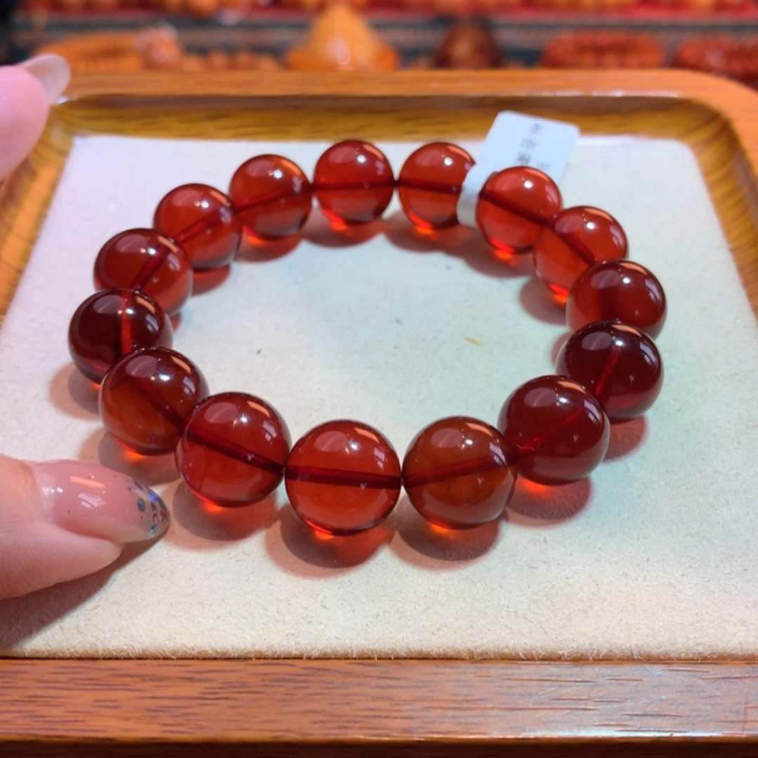 【闪购商品】未镶嵌血珀手串宫**李血珀手串