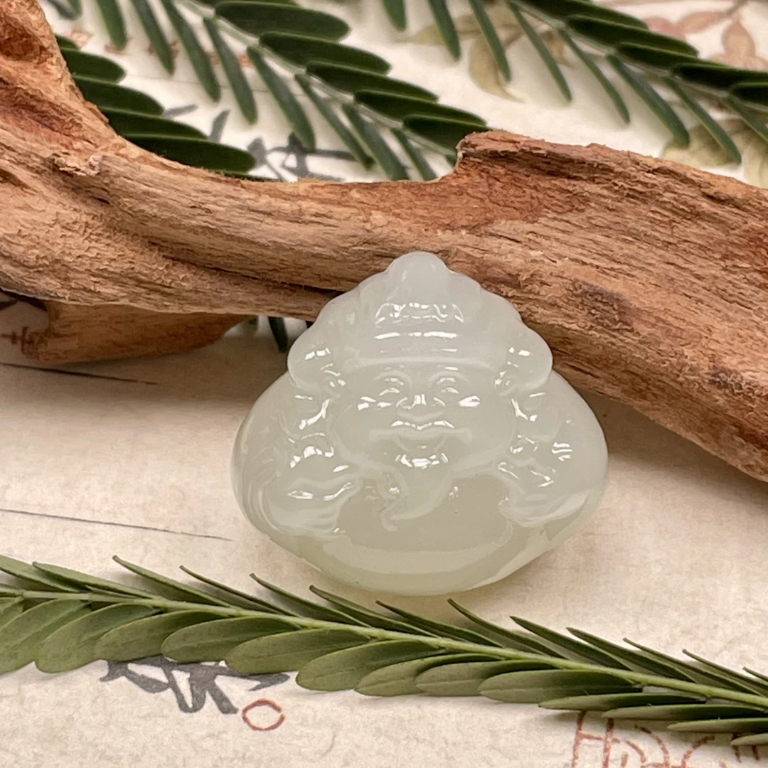 天然和田玉高冰财神爷时尚百搭 多样性发一