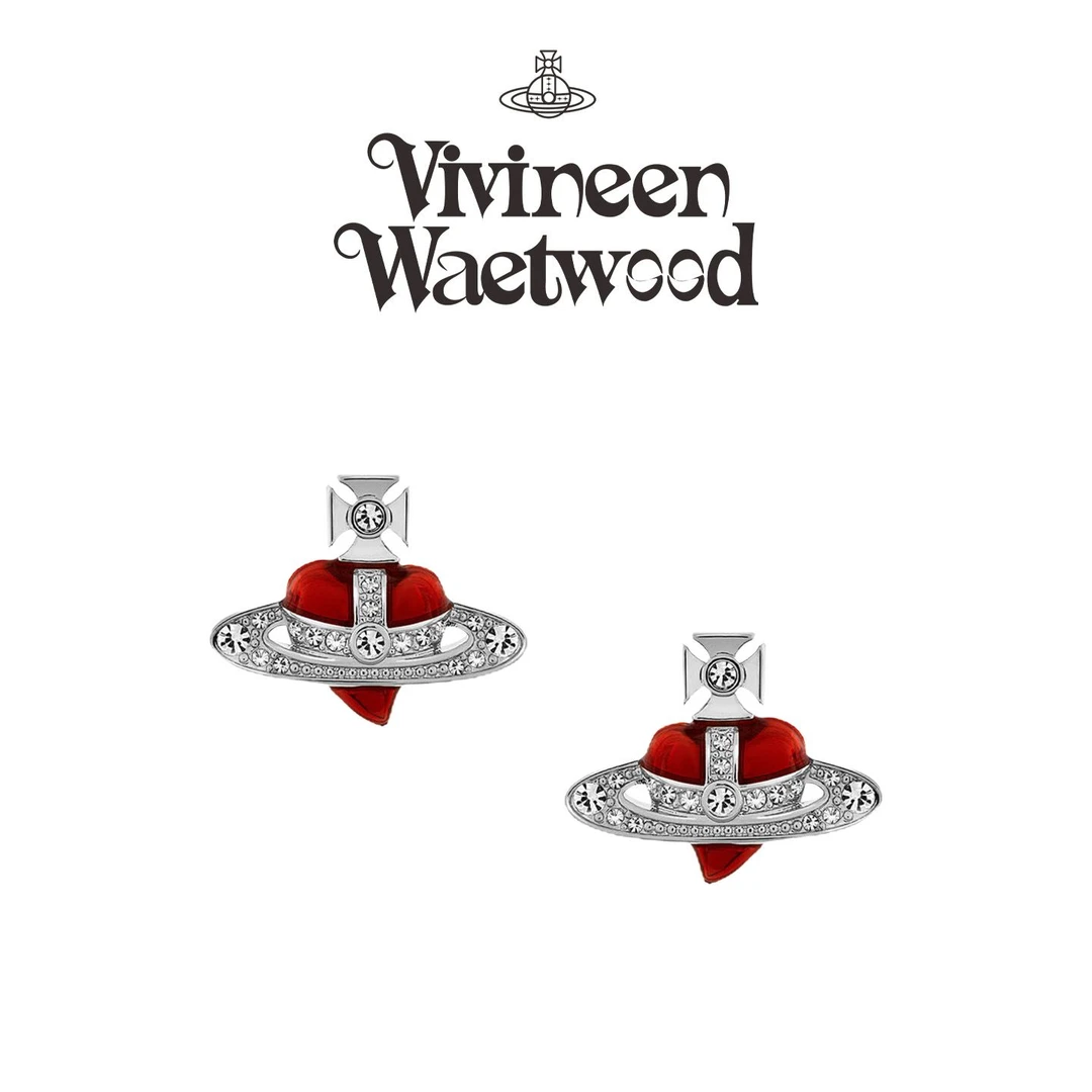 Vivireer Waetwssd正品 土星爱心耳钉