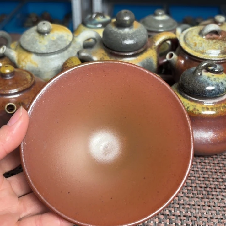 茶杯紫砂斗笠素色130