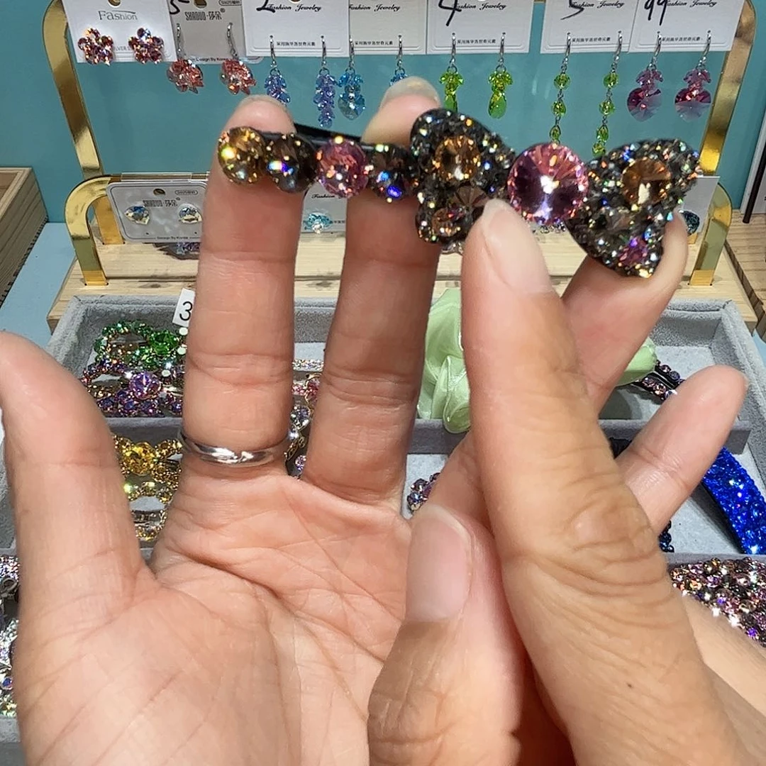 布艺铁合金耳钉钉