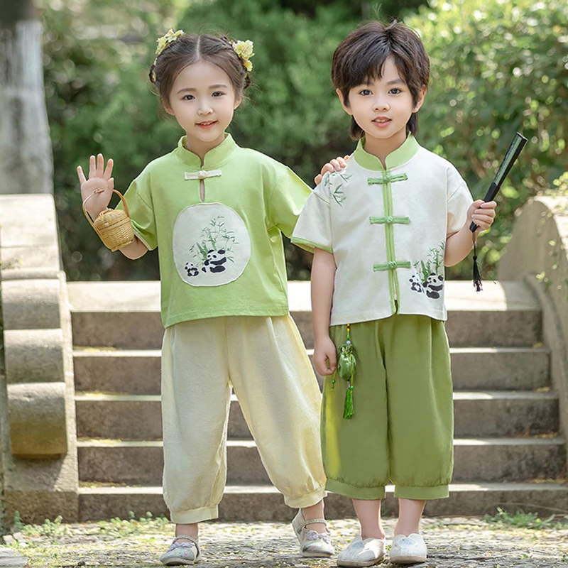 汉服儿童夏装2025新款男女童古风洋气国学服套装宝宝国风唐装夏款