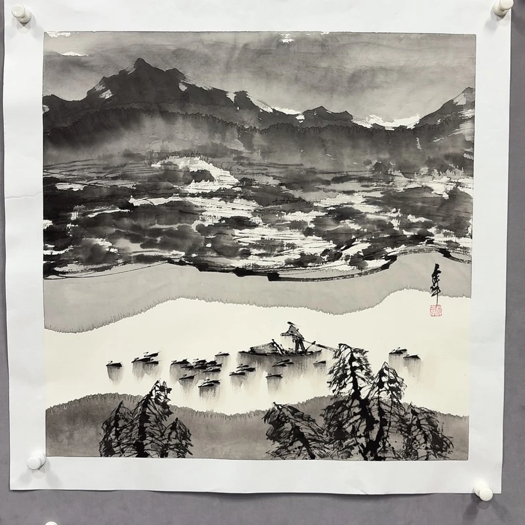 国画亲笔手绘放心去藏
