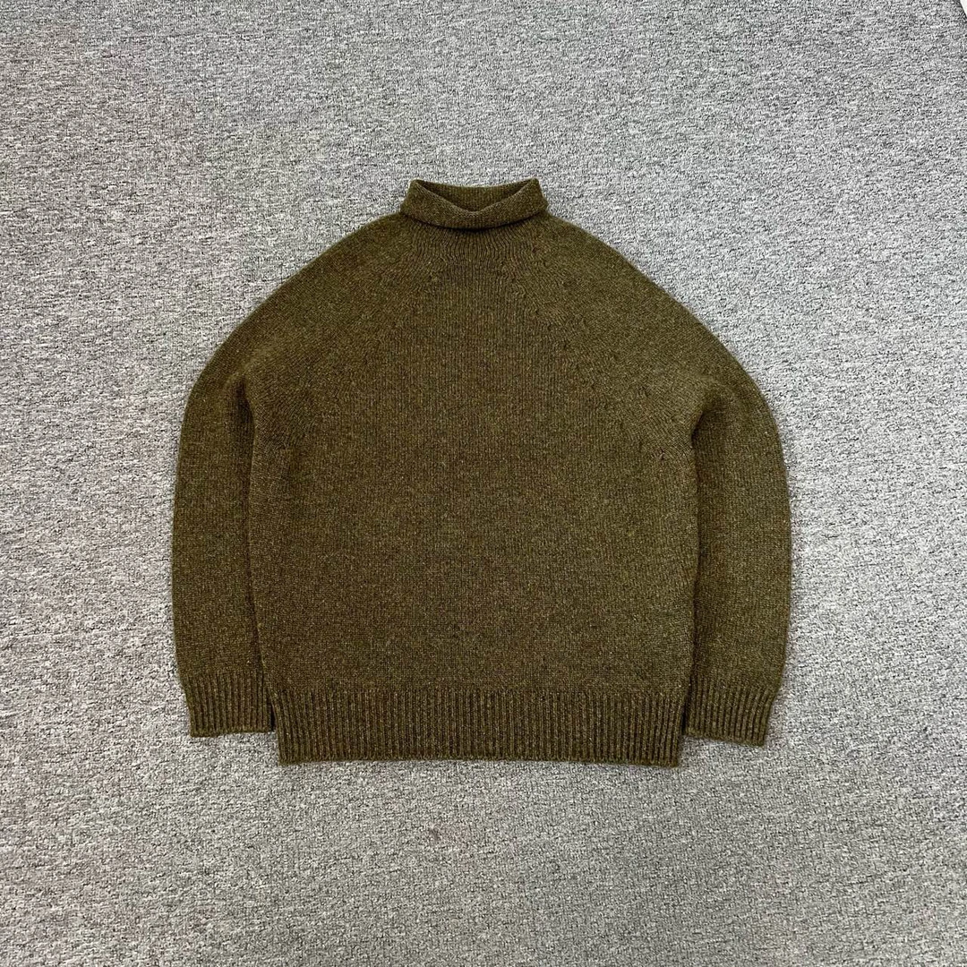 99新 Celine/思琳 绿色 花线 中领 针织 毛衣 s码