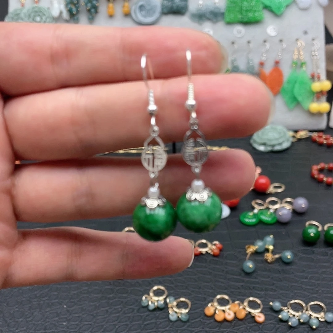 翡翠合金耳饰003