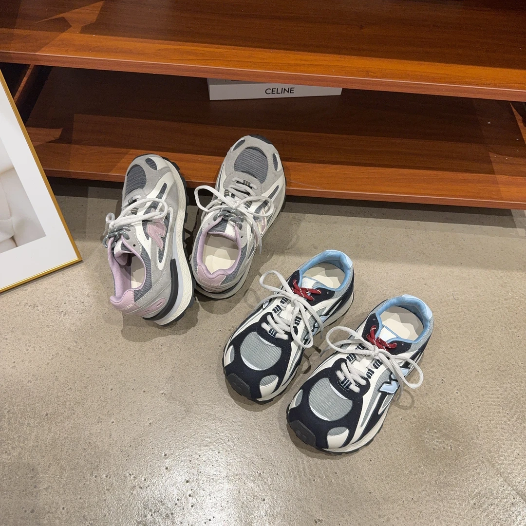 1127-11秋季新品女真皮厚底增高休闲鞋系带网红同款休闲鞋韩版潮