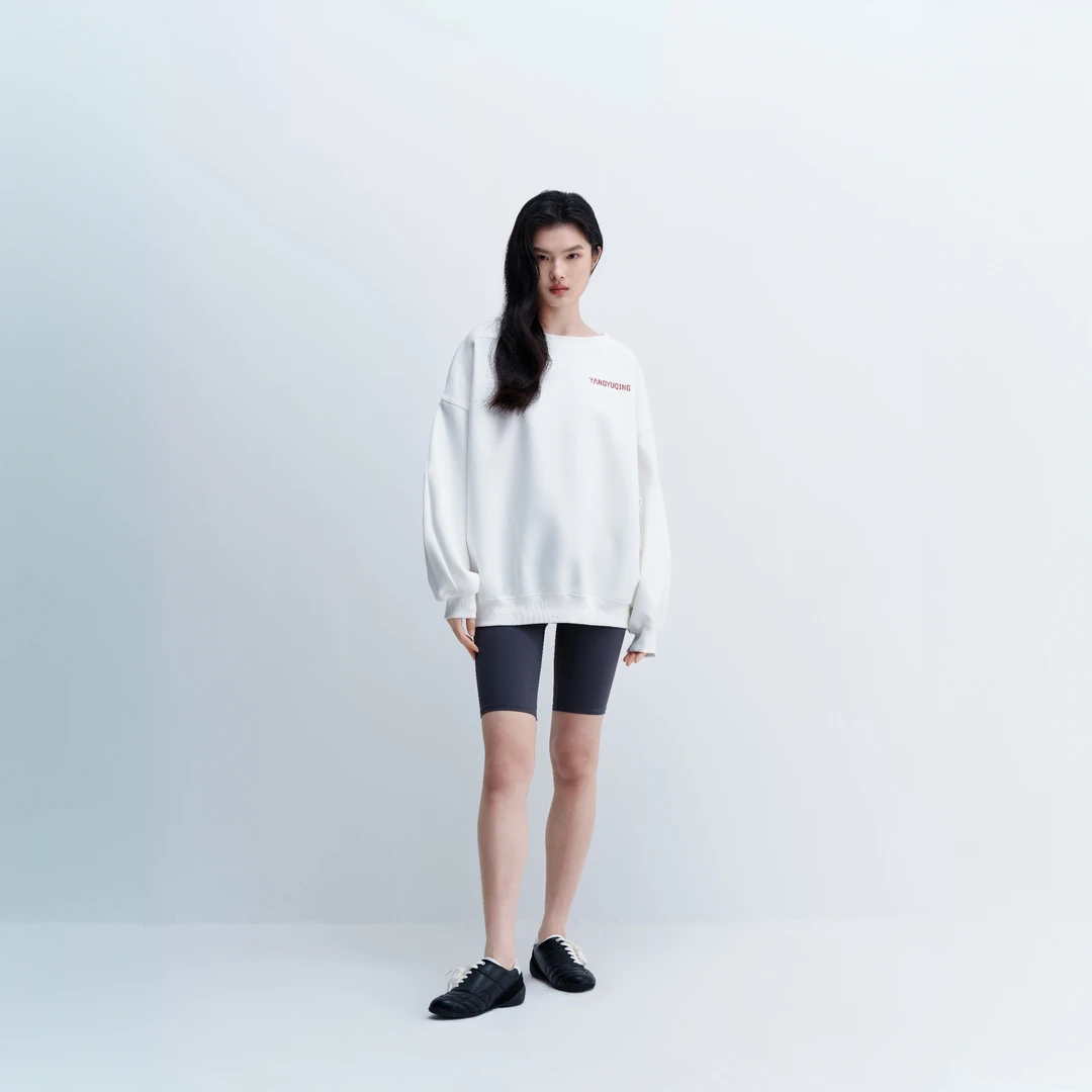 YANGYUQING设计师品牌冰丝感领口解构卫衣25SS