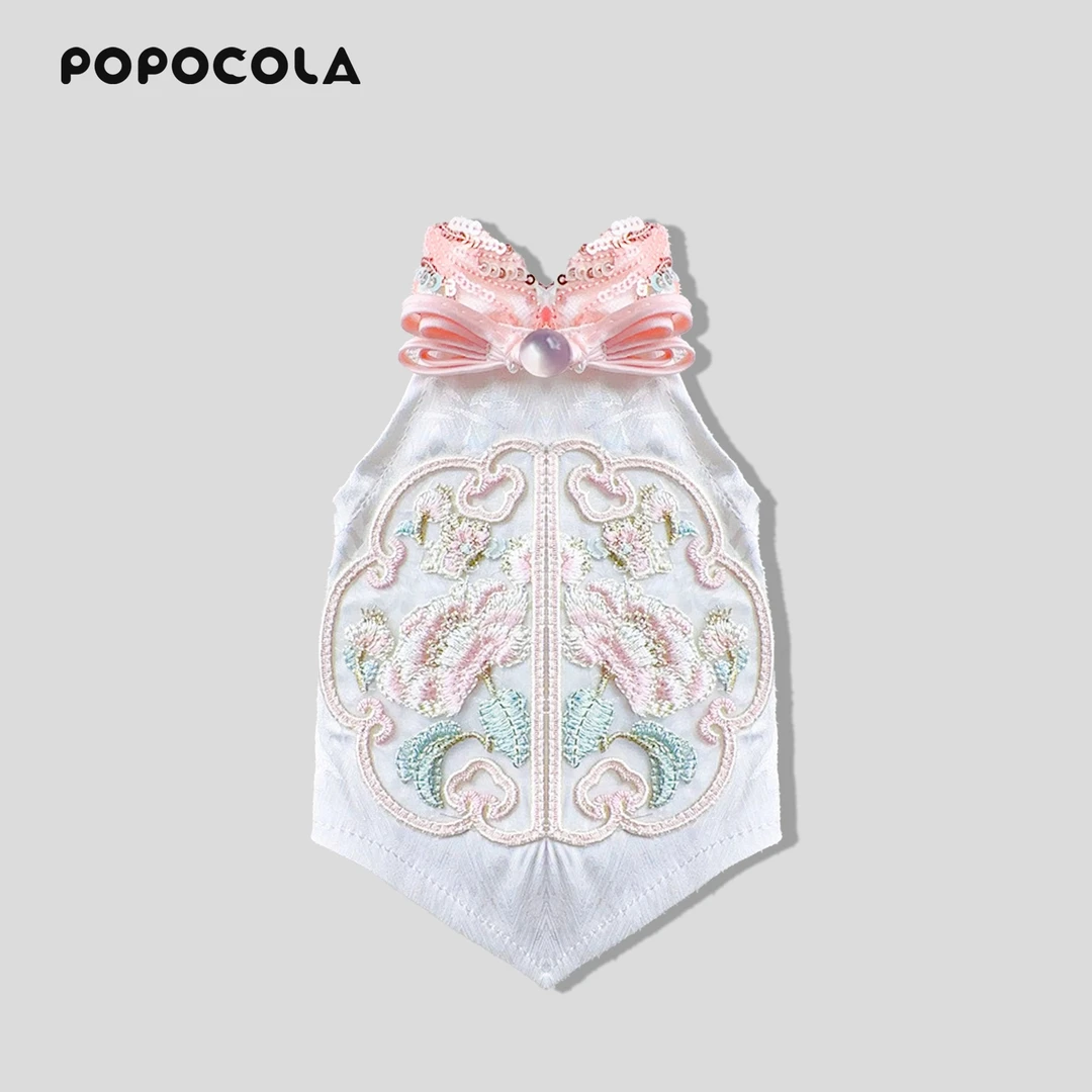 小狗狗衣服旗袍背心宠物新中式无袖护肚兜小猫咪背心宠物衣服薄款