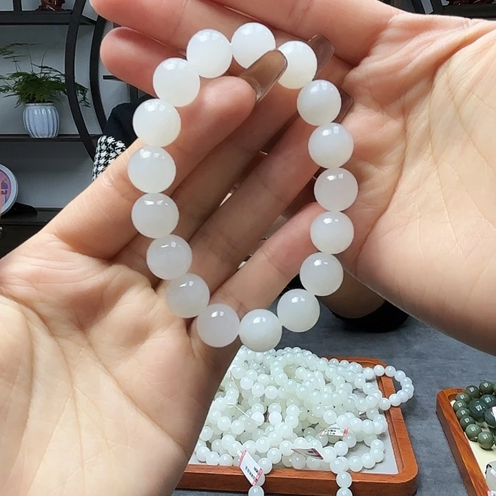 和田玉未镶嵌手链05于阗料