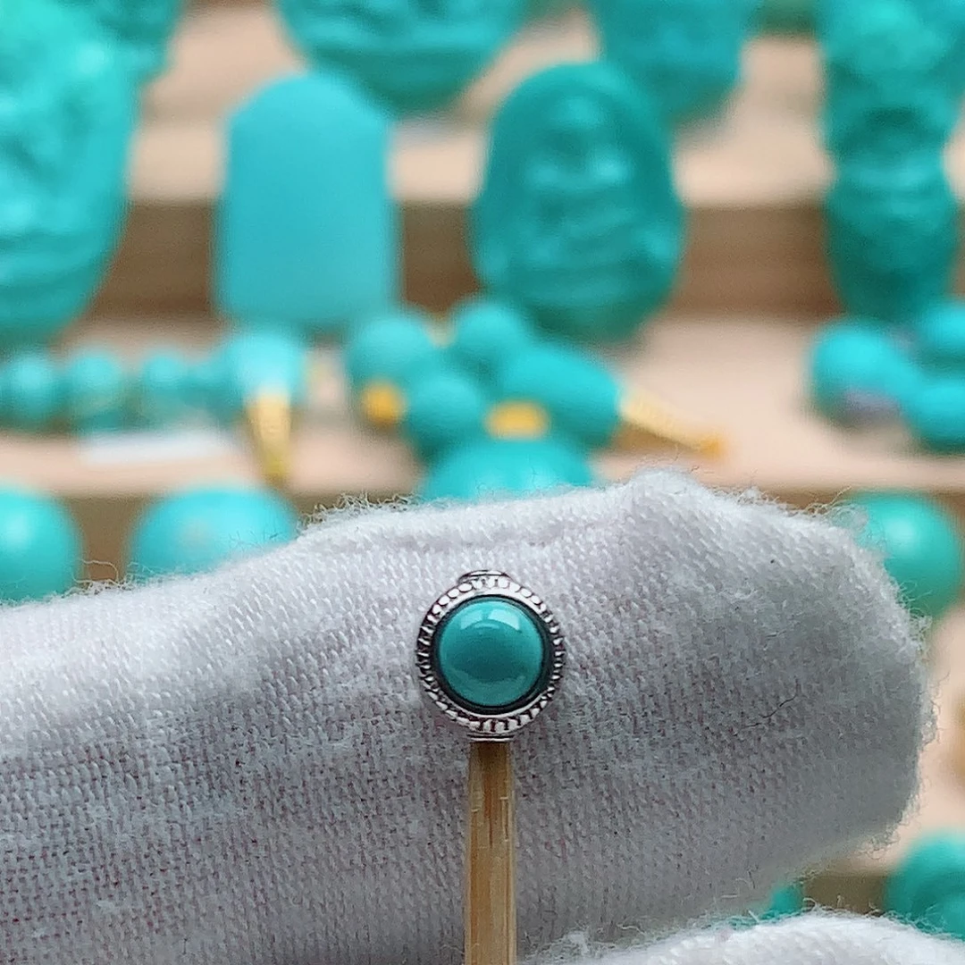 绿松石银S925镶嵌配饰