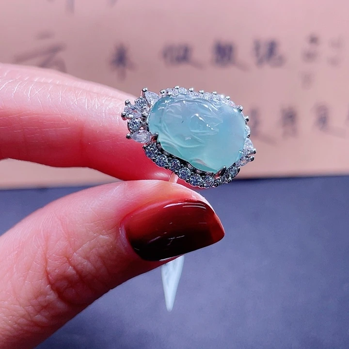 翡翠吊坠(不含链)银S925镶嵌