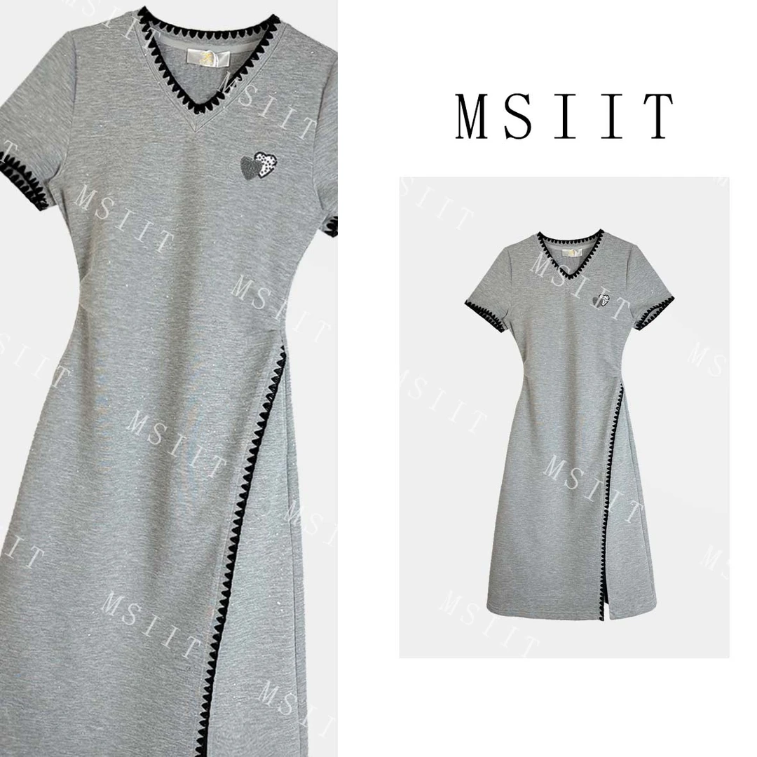 DY-夏日轻奢简约舒适感设计重工显瘦气质连衣裙女JC-A4002