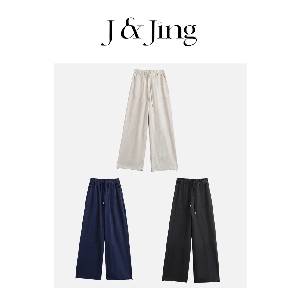 J&Jing-「松弛狂想曲」-宽松百搭显瘦原单直筒缩脚裤Y-050