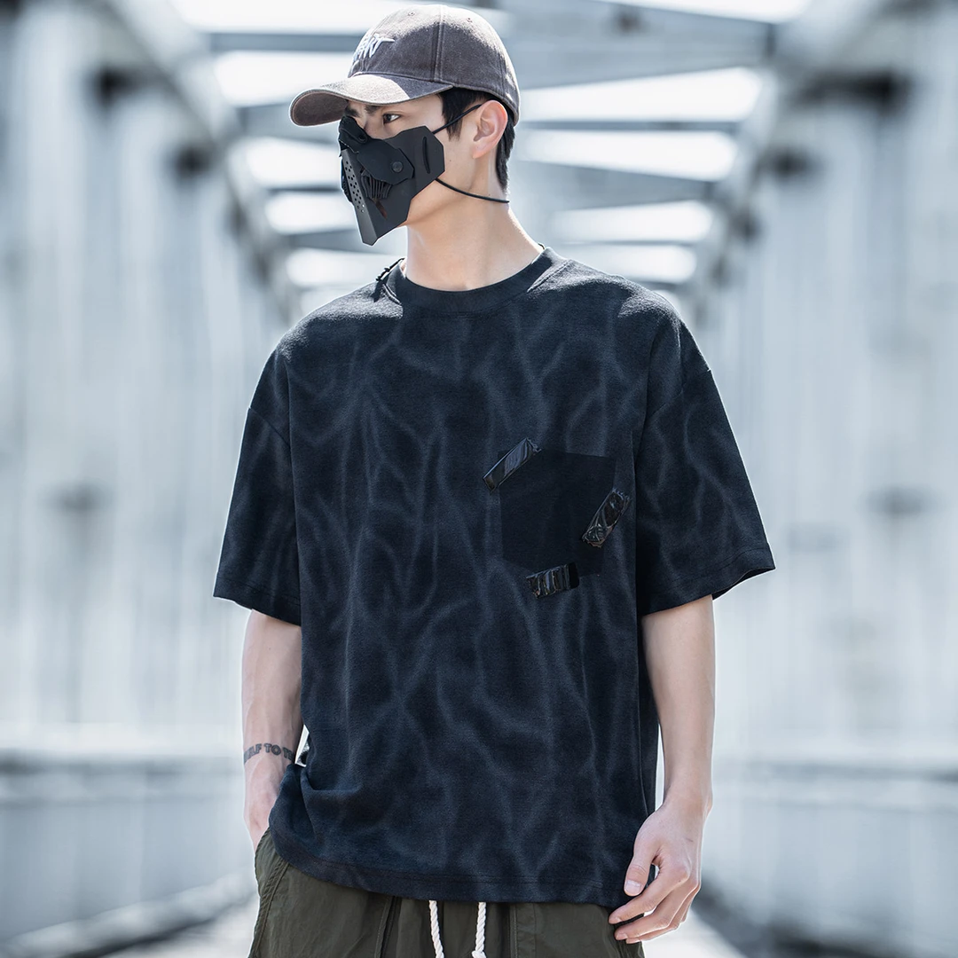 AOGZ美式扎染水洗复古短袖T恤夏季情侣时尚宽松休闲百搭半袖上衣