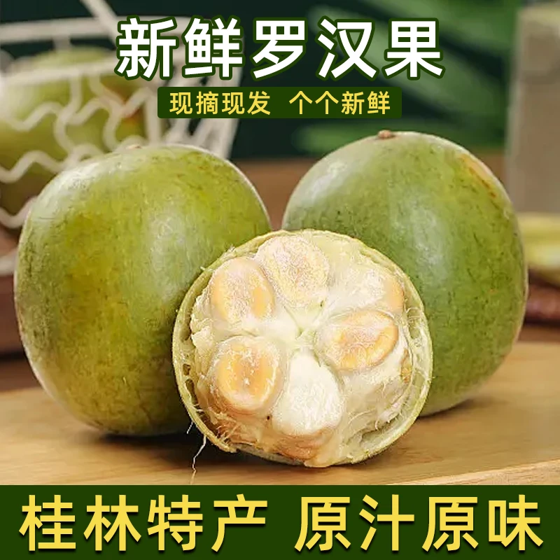 500g现摘新鲜罗汉果生果鲜果广西桂林特产永福新果茶包散装泡茶