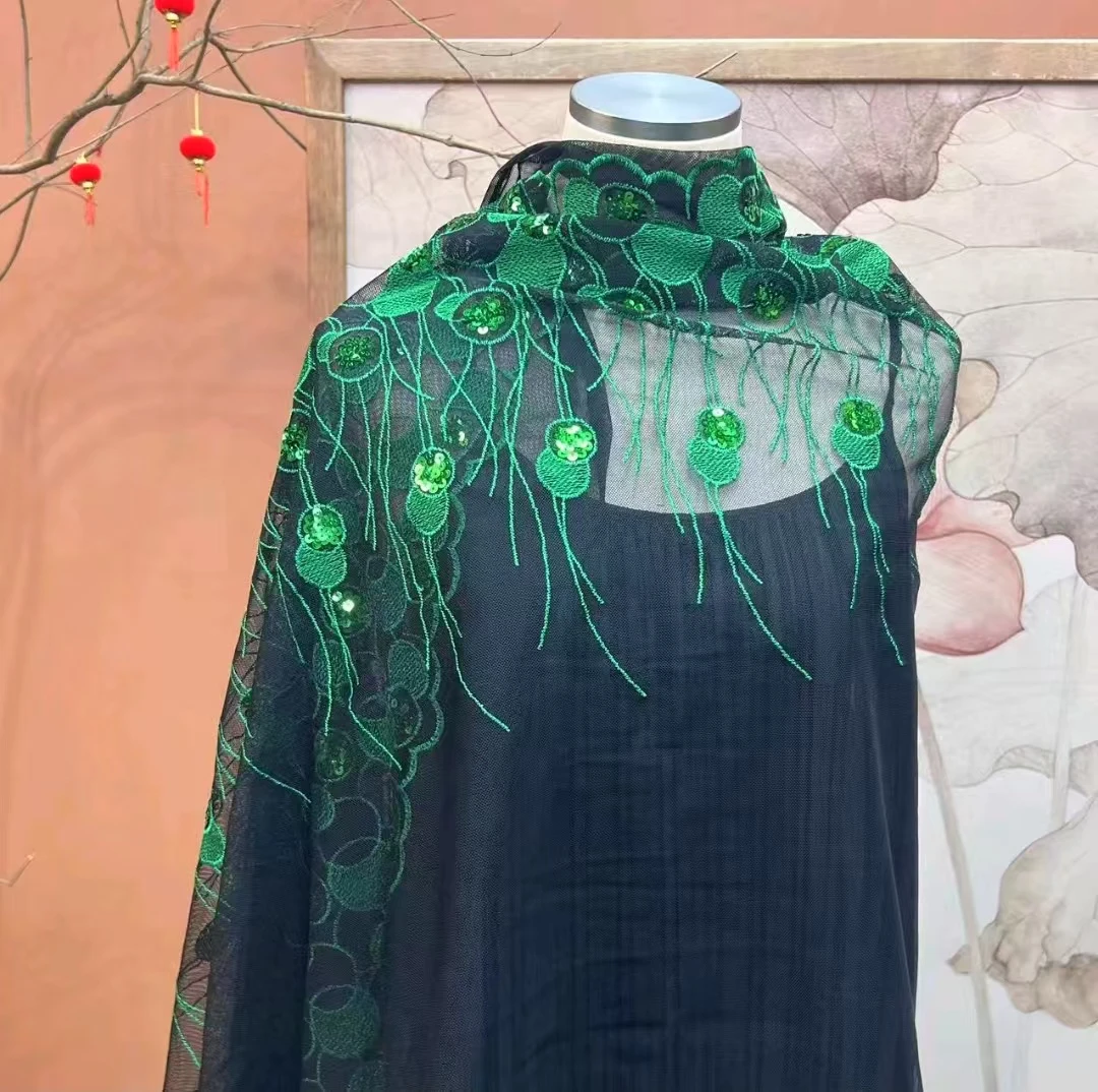 【大海轻奢】WJ24911新款绿色百搭气质设计师款时尚围巾