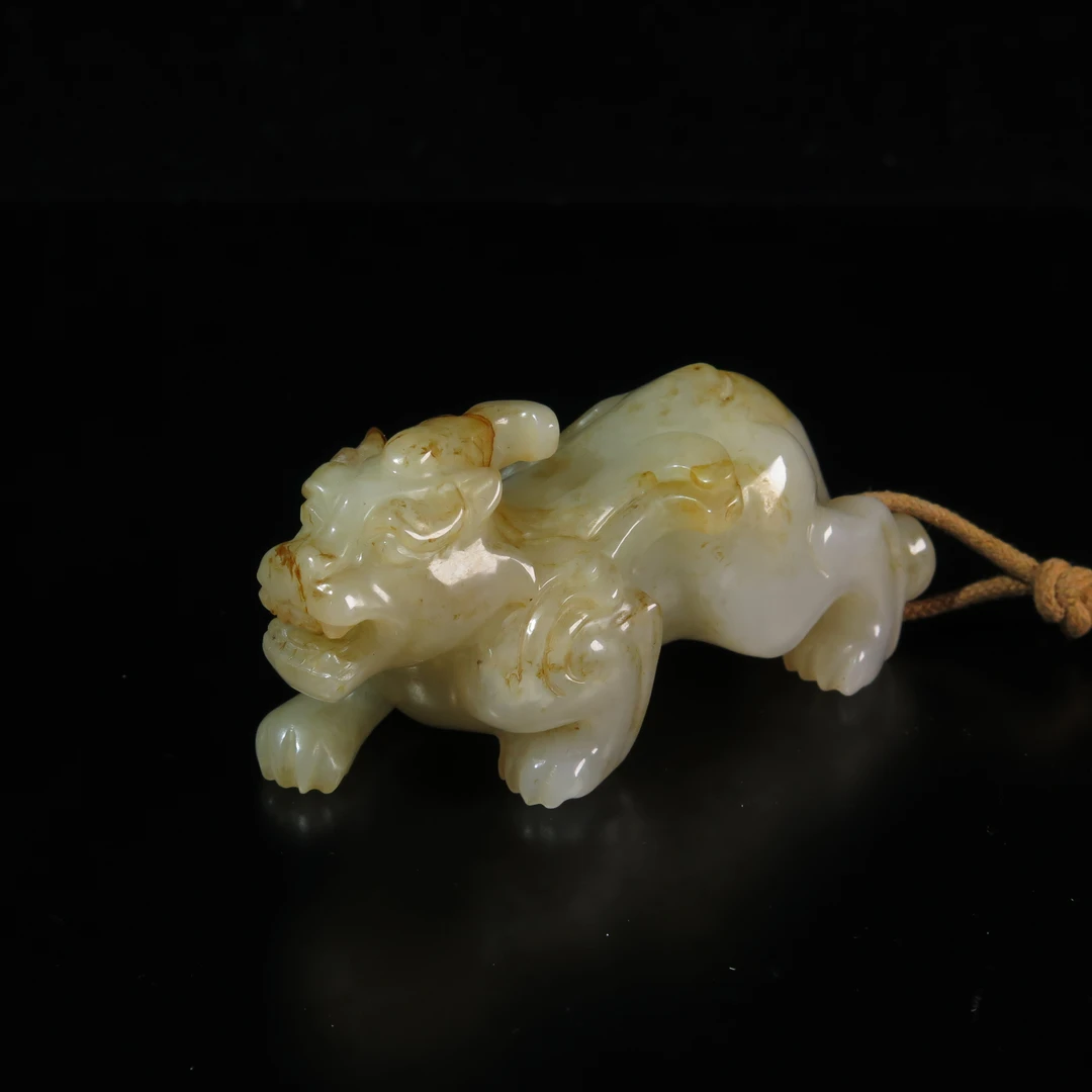 清代玉瑞兽/MZ086291/和田玉/民族文物