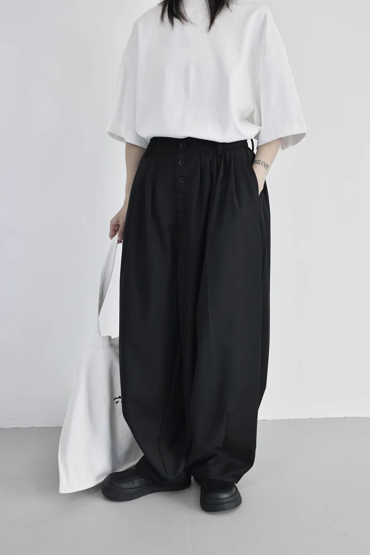 【晚李四季】休闲裤西装长裤女哈伦裤宽松显瘦春夏新款日系女潮