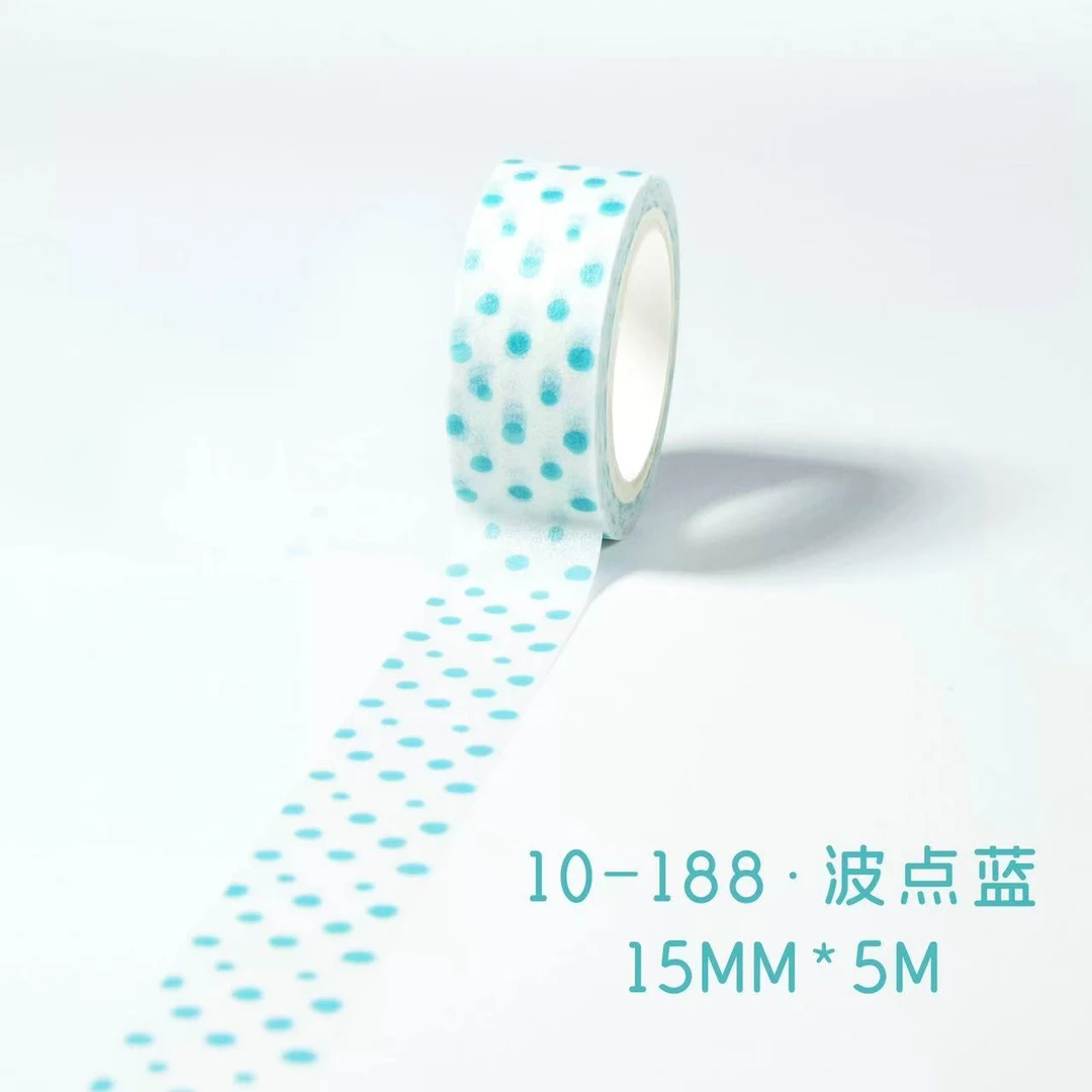 波点胶带点状基础款多种颜色手帐胶带整卷