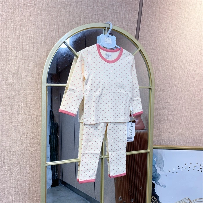 AJ082    宝宝米色秋衣套装