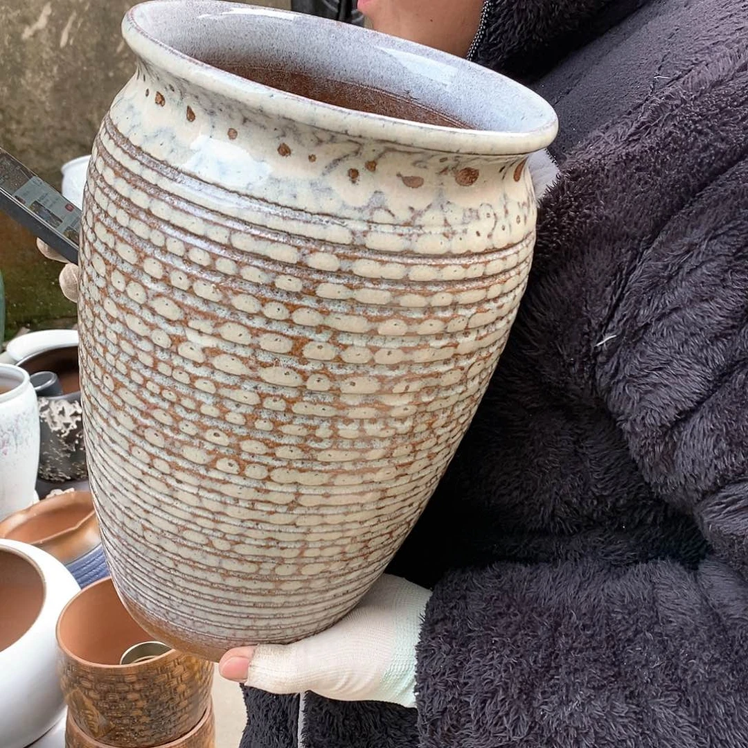 紫砂花盆正品口19高30