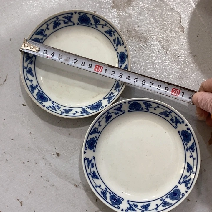 瓷片四厂翡翠瓷深碟一对