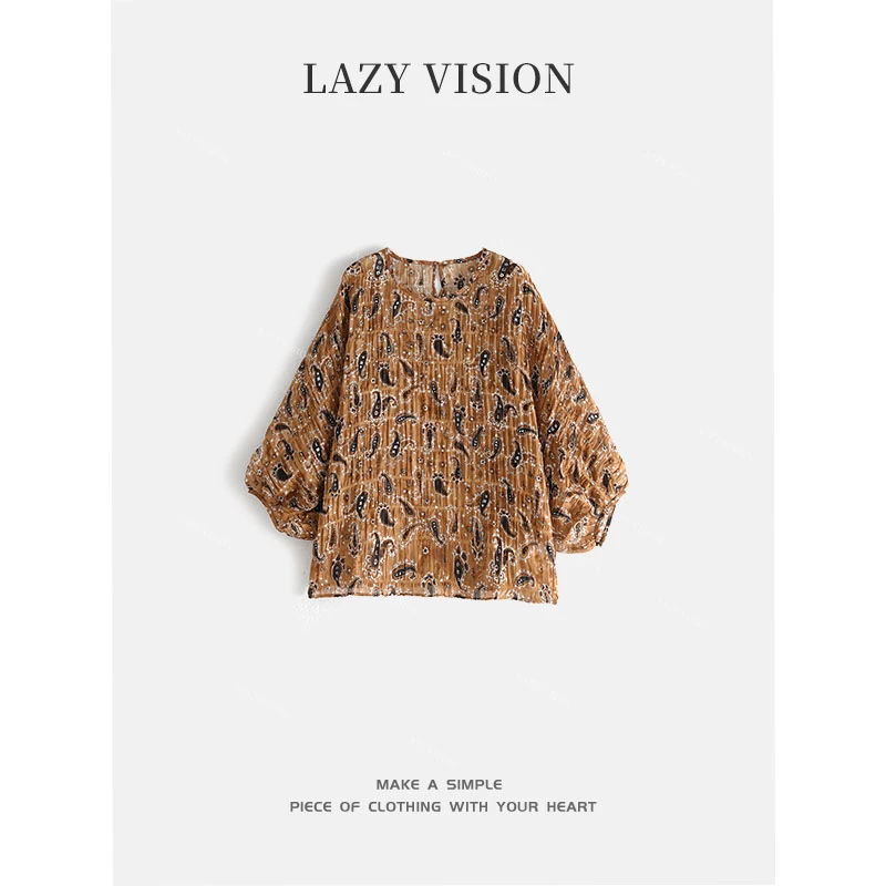 LAZYVISION*桑蚕丝提花女士衬衫ZMD-28192