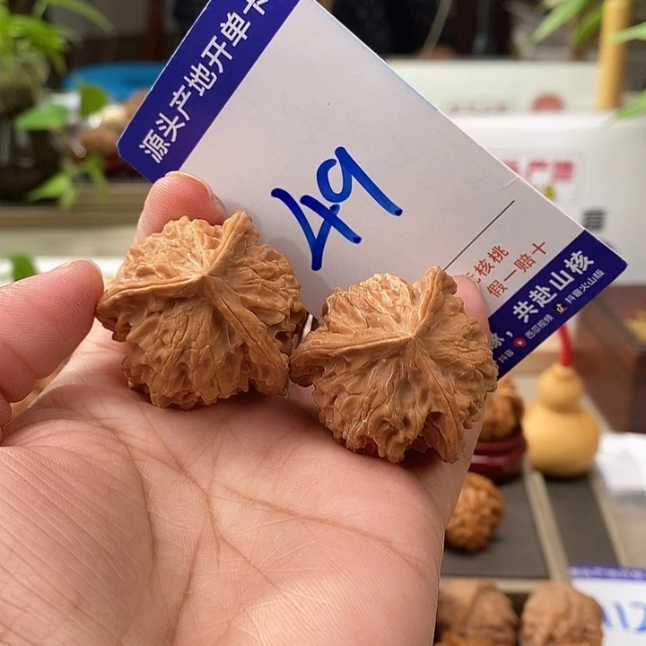 文玩核桃把件36全品天然盘山自然桩奔49号