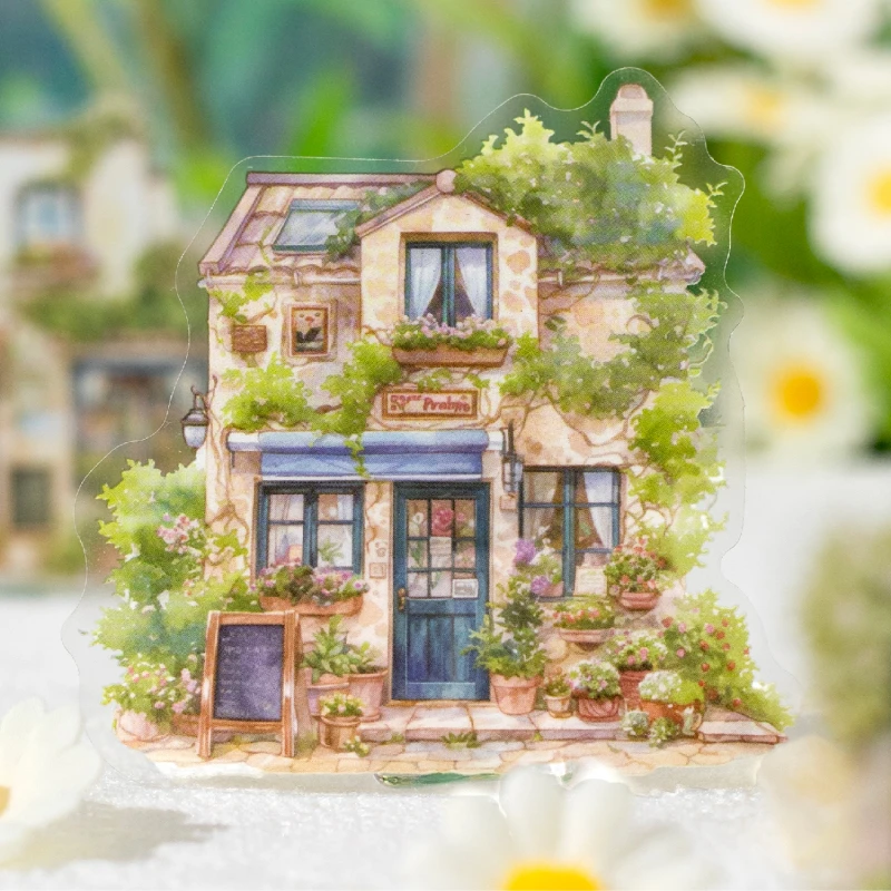 暮光 烟火人间系列pet模切造景贴纸包 4款