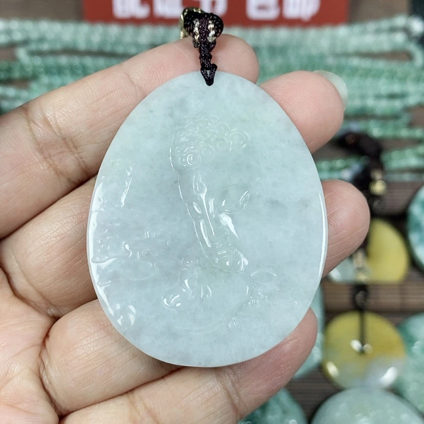 【闪购商品】翡翠颈饰未镶嵌玉吊坠翡翠玉佛观天下