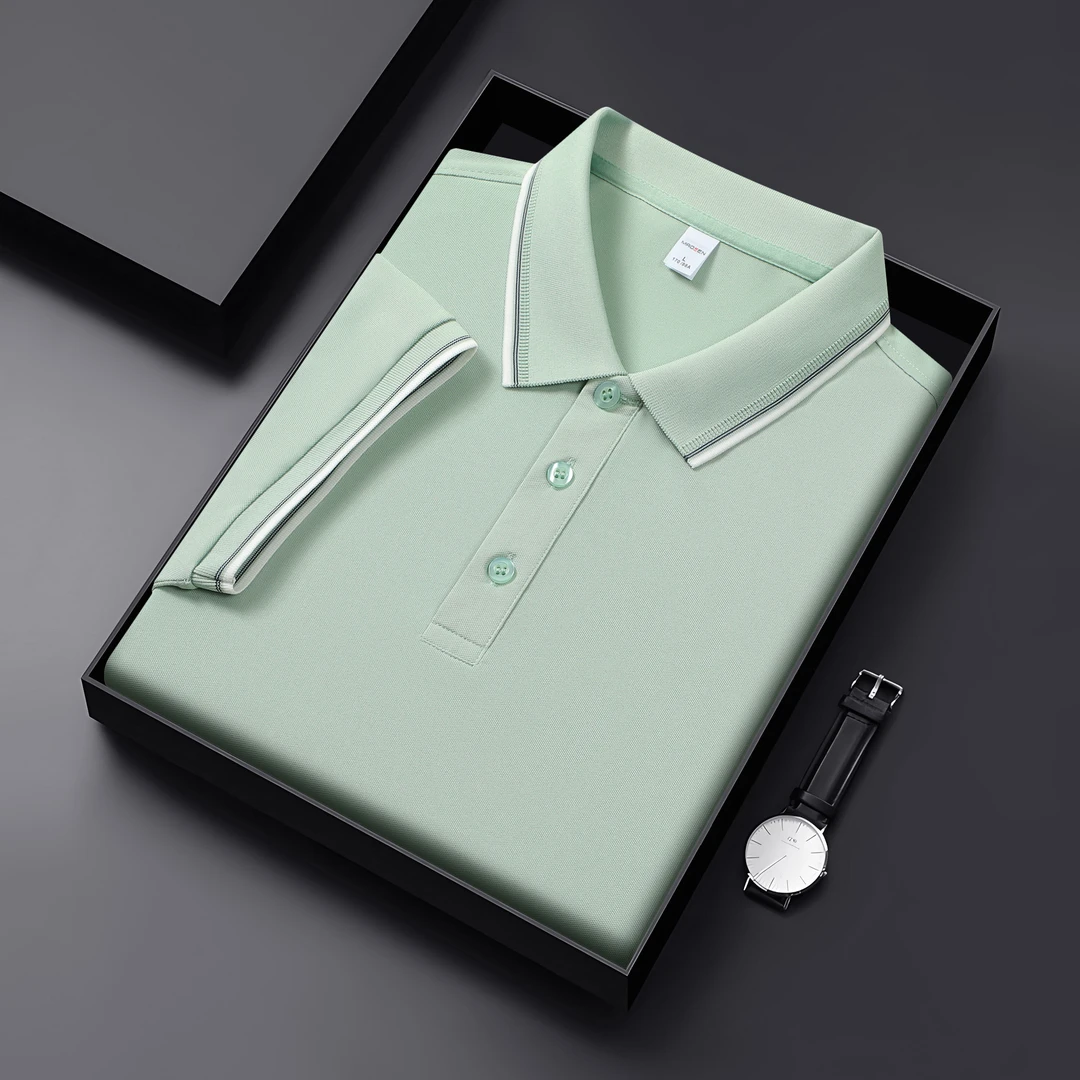 2025新款高级感短袖男polo衫男拼色撞色减龄男女翻领休闲百搭上衣