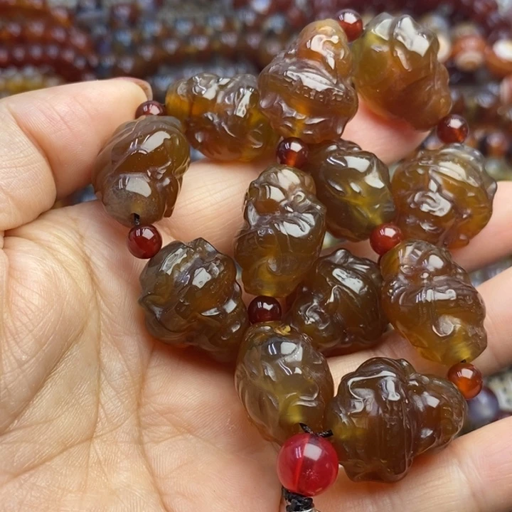 参***情玛瑙/玉髓手链未镶嵌