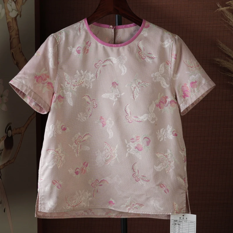 茉莉 新中式风 衬衫 2412177 粉色