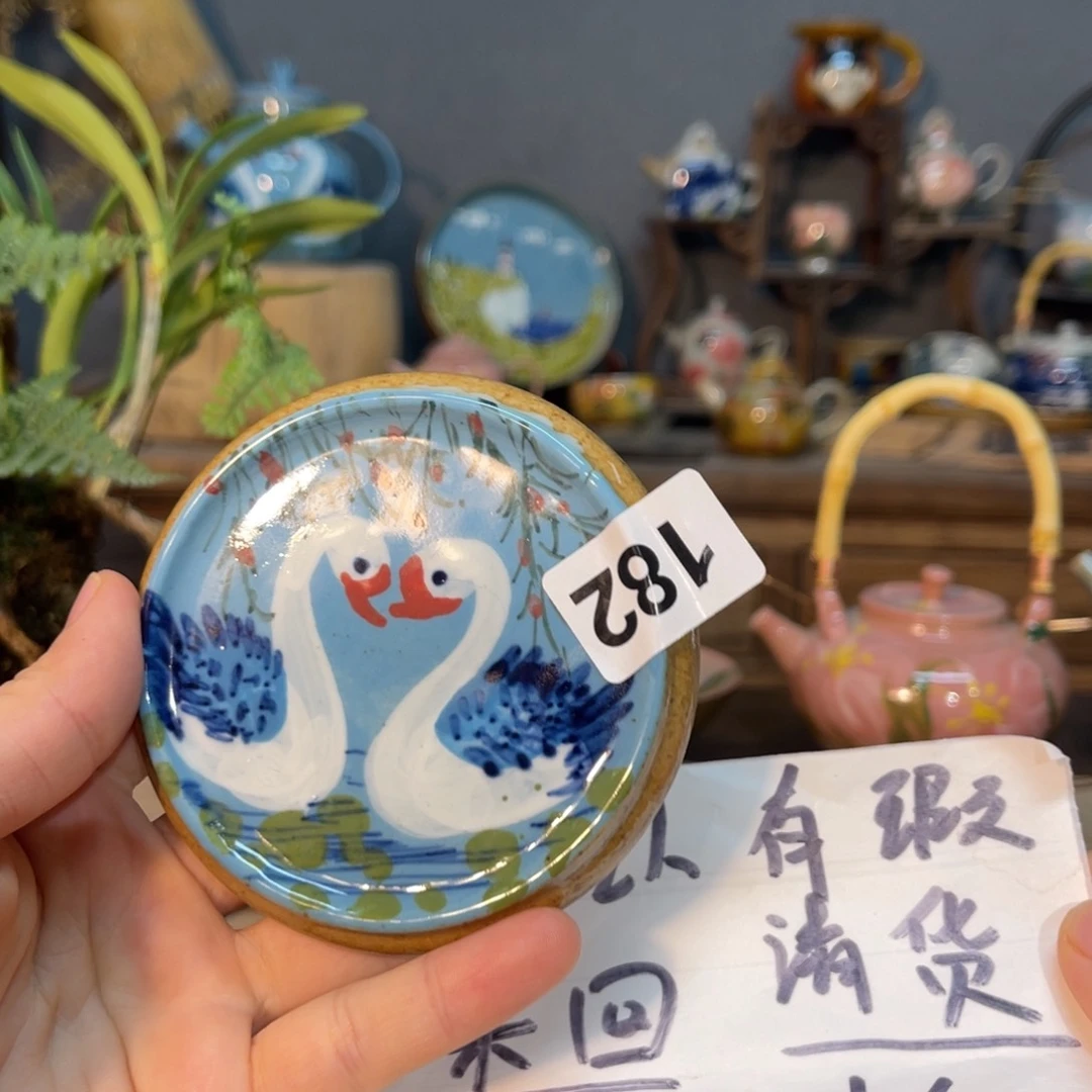 壶素浅淘瓷手工手绘
