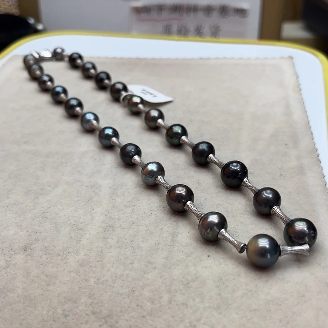 海水珍珠银S925镶嵌颈饰