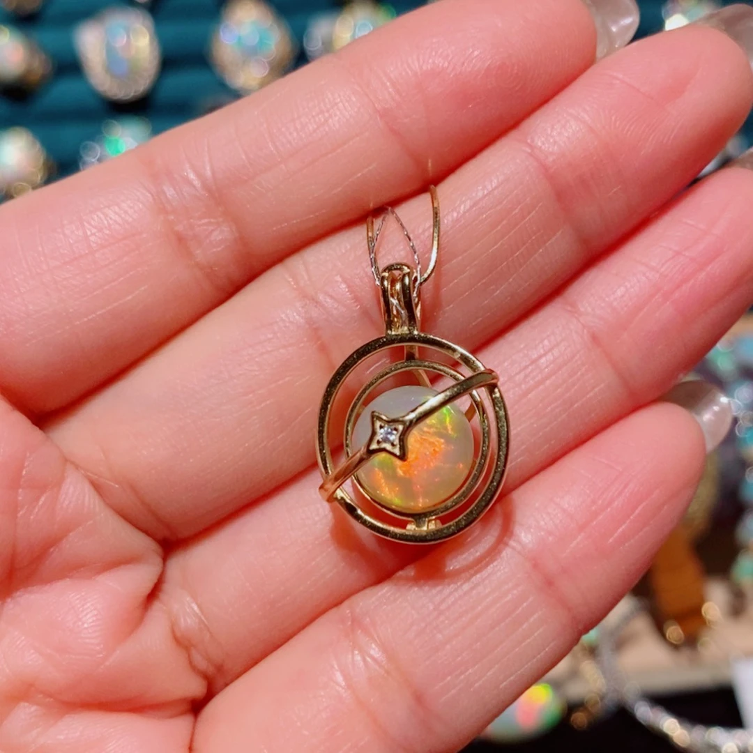 欧泊欧泊吊坠银S925镶嵌