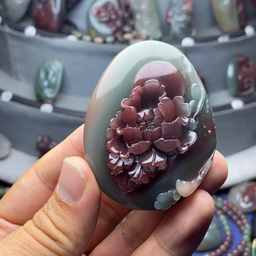 揉***艺玛瑙/玉髓未镶嵌颈饰