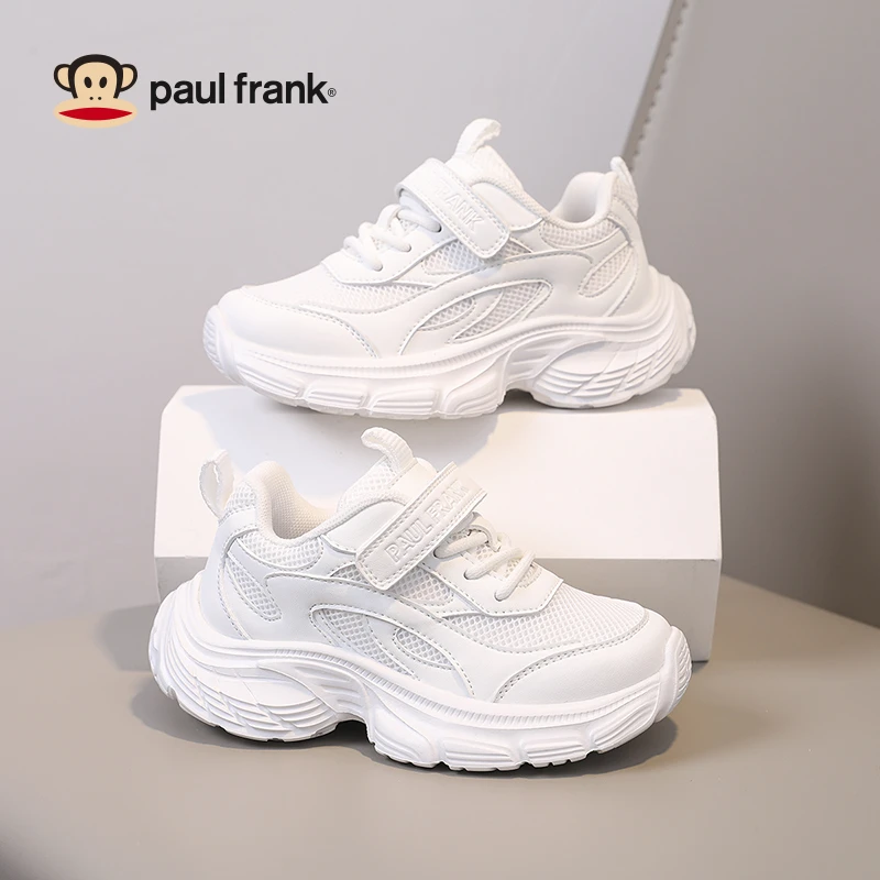 大嘴猴童鞋儿童网面透气运动跑步鞋2025春季新款男女童校园小白鞋