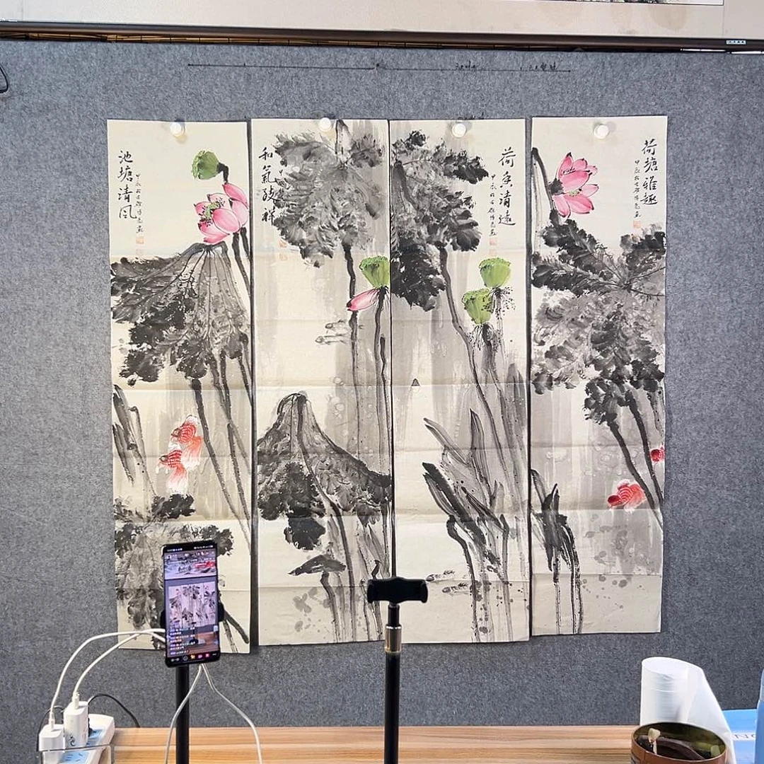 国画956 花鸟在此鸣叫时还要一