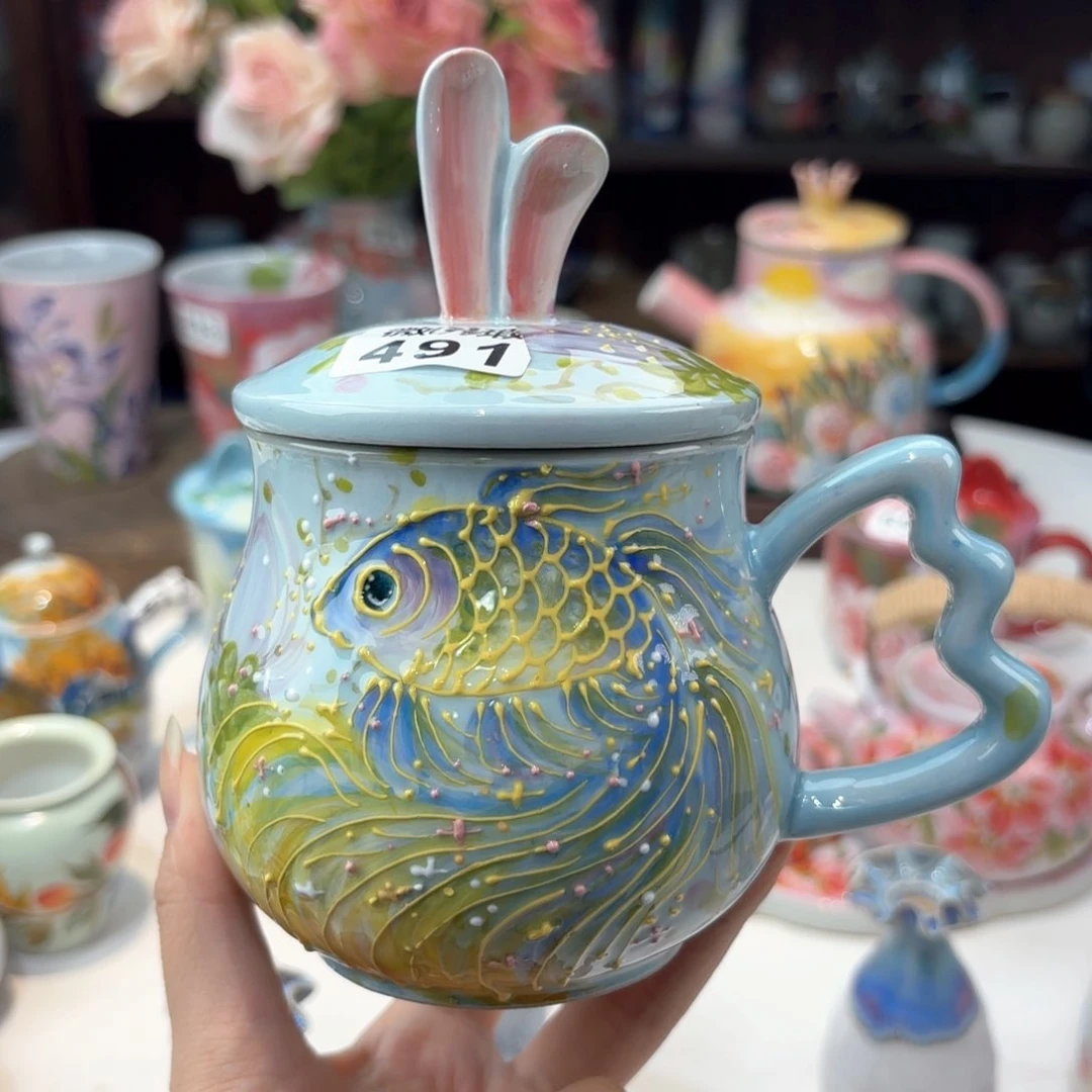 景德镇手绘高温釉下彩陶瓷茶具