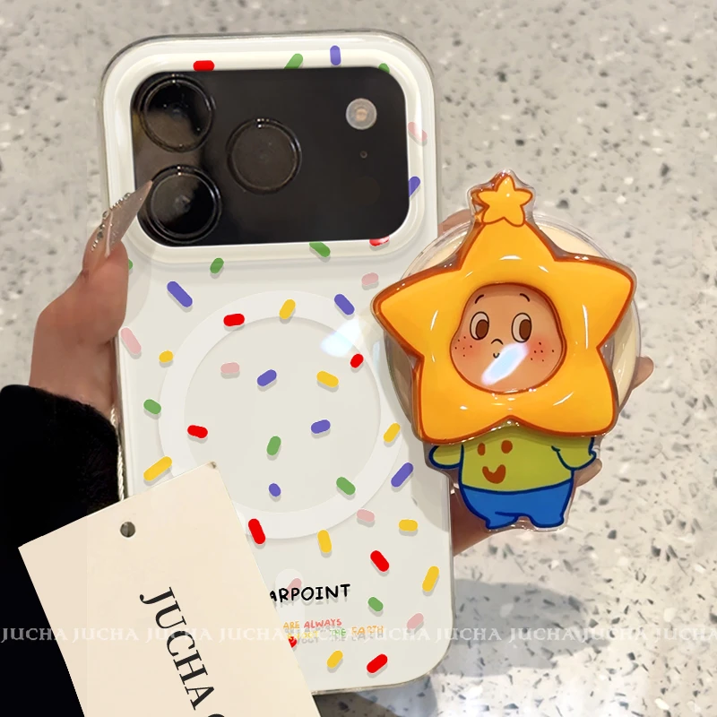 适用苹果17promax手机壳ins卡通iPhone16新款磁吸plus高端女15/14