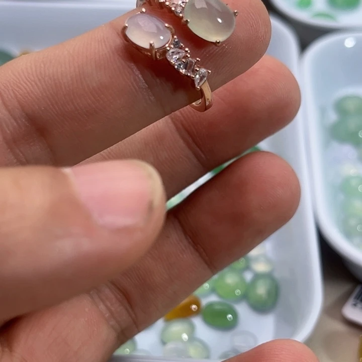 翡翠银S925镶嵌戒指