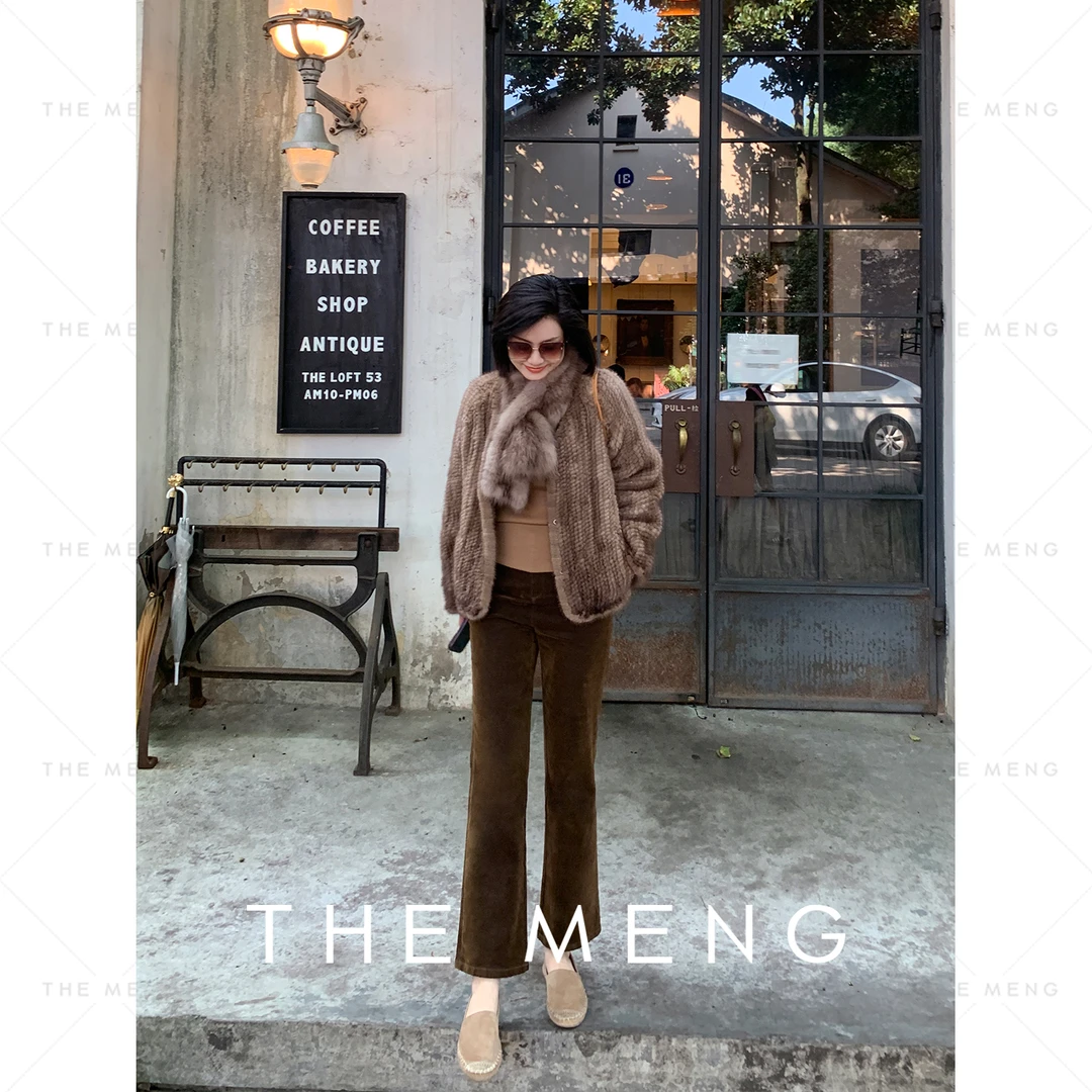 THE MENG【青山】水洗植绒显瘦微喇牛仔裤#M253P1386+M253P1433