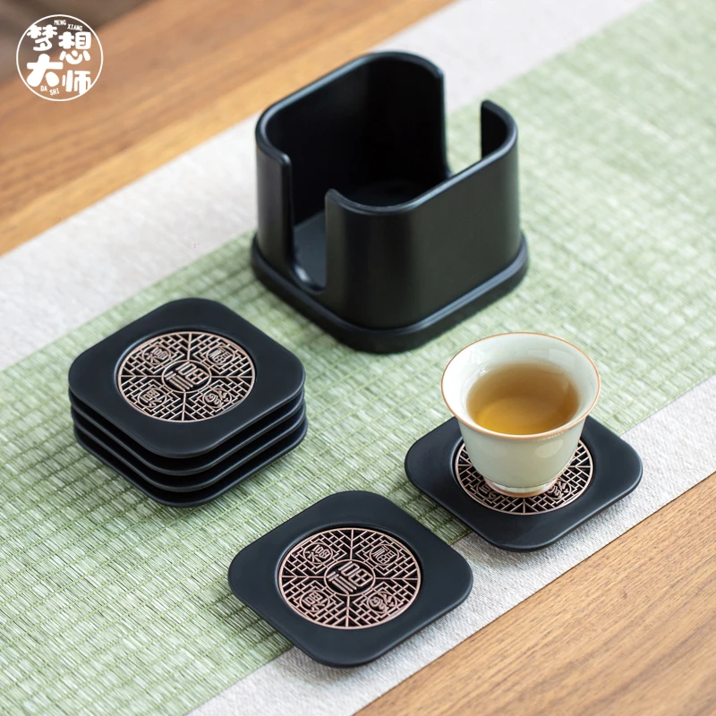 高档功夫茶杯垫底座茶垫茶托隔热垫防烫手家用会客杯托杯垫茶道