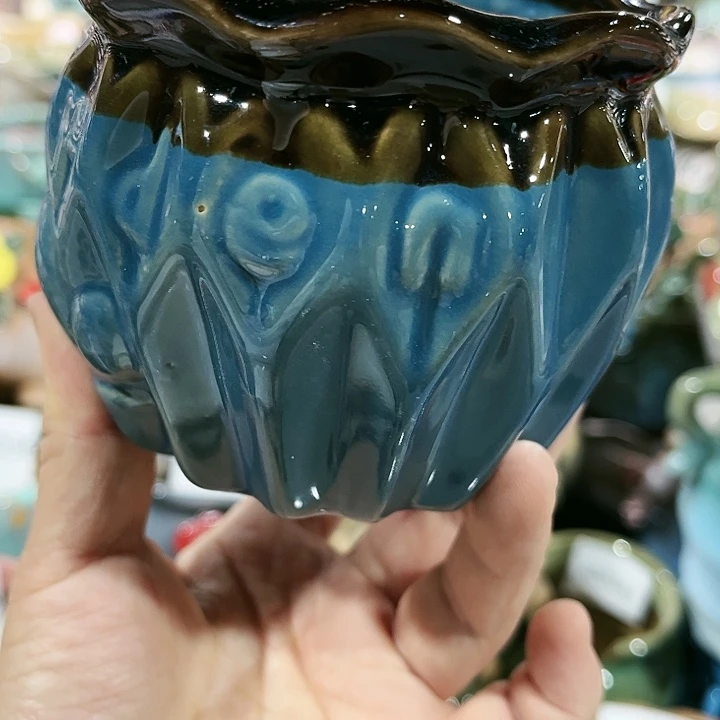 瓷片花盆多肉艺术品植物